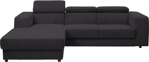 WERK2 Ecksofa Cherry, modernes Sofa mit Komfortfunktionen, Breite 270cm, L-Form, bequem, mit verstellbaren Kopfteilen, Schlaffunktion und Bettkasten