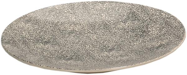 Lambert Kaori Teller weiß / schwarz, D 27,5 cm, Stoneware, Krakelee-Optik 20498