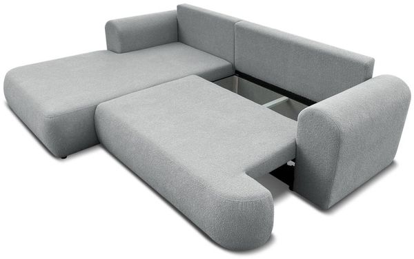 Ecksofa Schlafsofa ANIKE Stoff Now or Never Altrosa Ottomane Links Bild 3