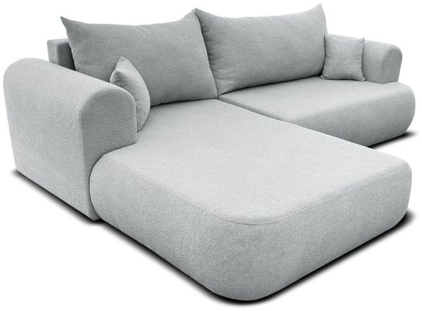 Ecksofa Schlafsofa ANIKE Stoff Now or Never Altrosa Ottomane Links Bild 4