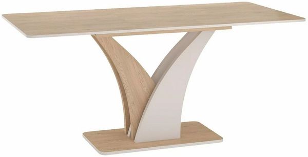 Casa Padrino Esstisch Naturfarben / Creme 120-160 cm - Ausziehbarer Küchentisch