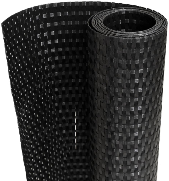 vidaXL Balkon-Sichtschutz Schwarz 300x90 cm Poly Rattan 156296