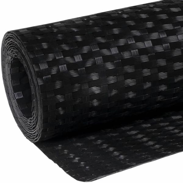 vidaXL Balkon-Sichtschutz Schwarz 300x90 cm Poly Rattan 156296 Bild 7