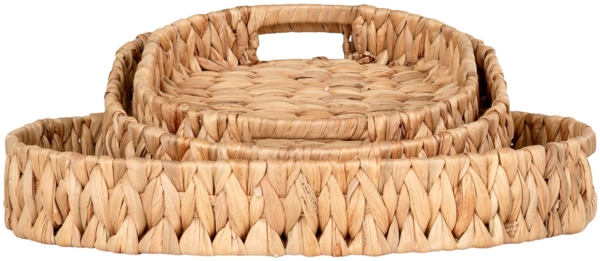 Tabletts, Wasserhyazinthe, natur, 3er-Set Bild 4