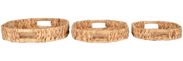 Tabletts, Wasserhyazinthe, natur, 3er-Set Bild 2