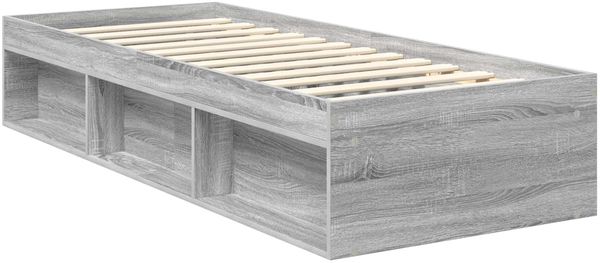 vidaXL Bettrahmen Graues Sonoma 75 x 190 cm Massives Kiefernholz 3409820 Bild 5