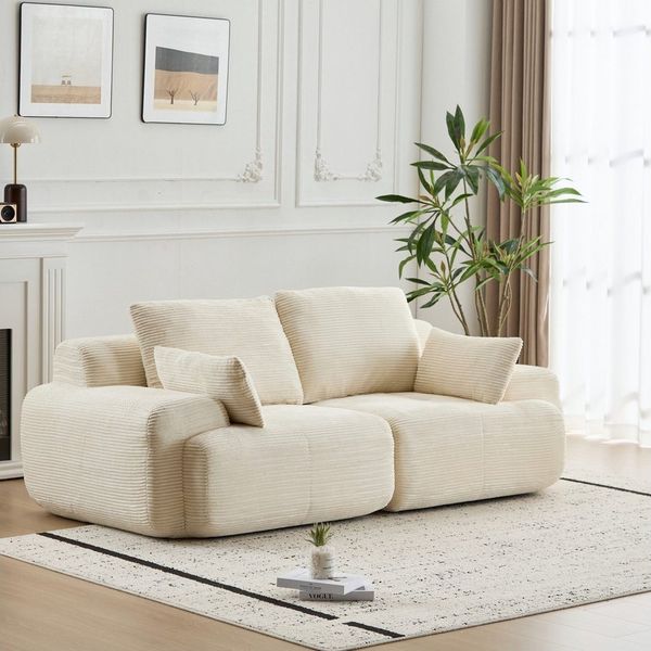 Leawin Sofa 2-Sitzer Sofa für Wohnzimmer, modulare Gestaltung & Komfort, Hochwertiger Cordstoff für weichen, langlebigen Komfort