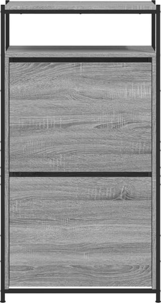 vidaXL Schuhschrank Grau Sonoma 60x34x112 cm Holzwerkstoff 840032 Bild 5