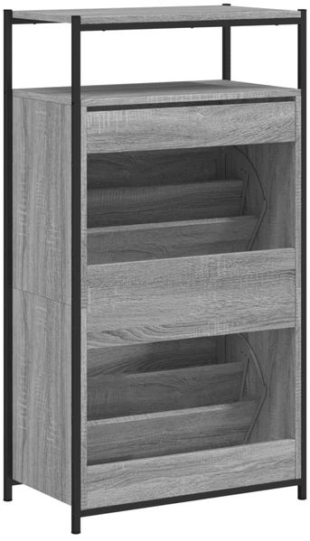 vidaXL Schuhschrank Grau Sonoma 60x34x112 cm Holzwerkstoff 840032 Bild 6