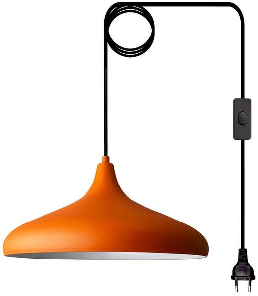 Bamyum Pendelleuchte Champion Pendelleuchte mit Stecker 35 cm, Metall mit 450 cm Kabel, ohne Leuchtmittel
