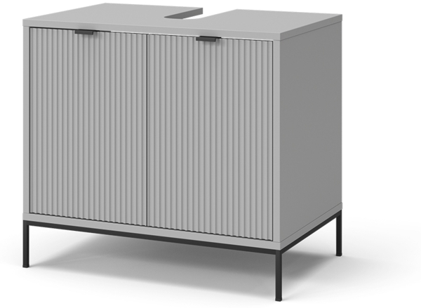 Waschtischunterschrank Eliza Grau 70 x 63 cm mit Türen Vicco