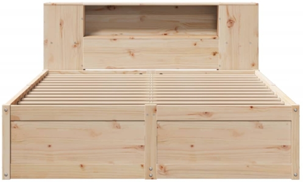 vidaXL Massivholzbett ohne Matratze 135x190 cm Kiefernholz 3323425 Bild 3