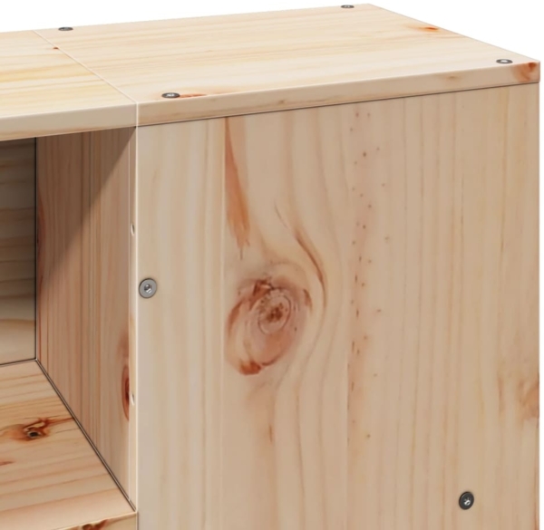 vidaXL Massivholzbett ohne Matratze 135x190 cm Kiefernholz 3323425 Bild 9