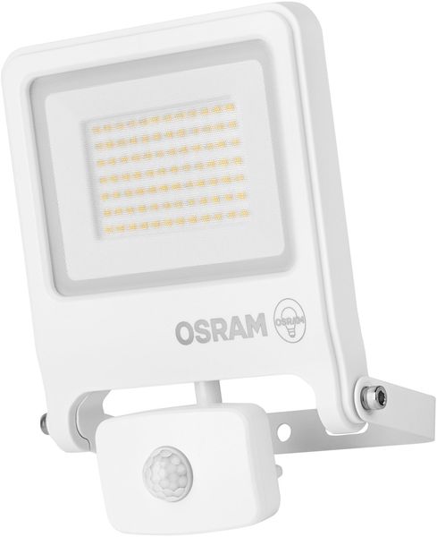 Osram ENDURA FLOOD PC 50W LED-Fluter mit Sensor, 3000K warmweiß, 5000 Lumen, IP44 Flutlicht PIR-Melder, Dämmerungsfunktion 2-1000 Lux