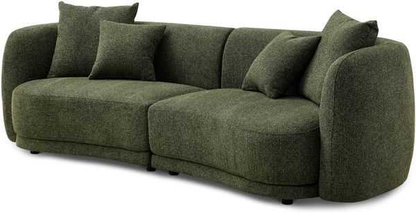 Sofa 2-Sitzer 268x91x80 grün meliert LUCA