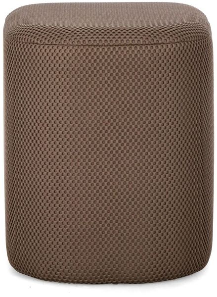 Pouf Darya aus Waben-Stoff, Tierra, 44 x 37 x 42 cm