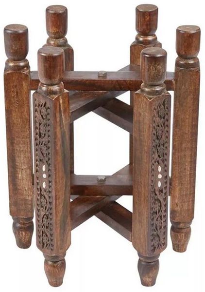 Marrakesch Orient & Mediterran Interior Tischbein Klapptisch Untergestell Klappbar Halab 40cm, Handarbeit