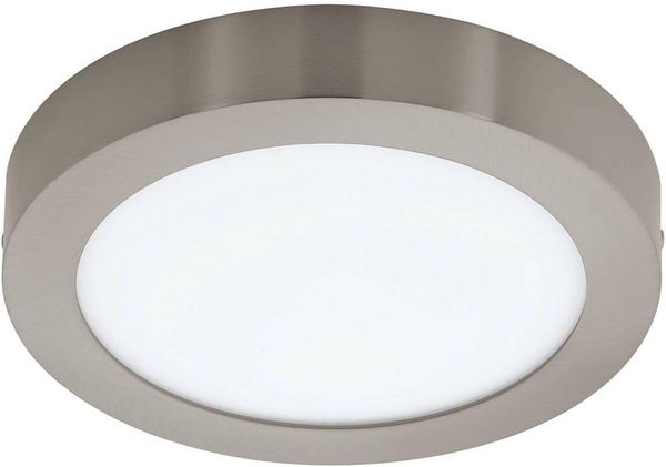 Eglo 33318 LED Aufbauleuchte Crosslink FUEVA-C nickel-matt H:4cm Ø:22. 5cm dimmbar 2700-6500K mit Connect Funktion