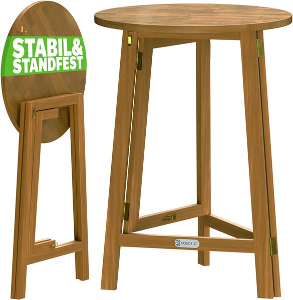 Deuba Stehtisch Bistrotisch Klappbar Akazie Holz 78x110cm