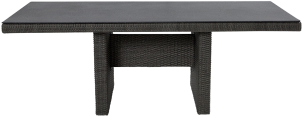 Gartentisch Kansas Esstisch Wangentisch 200 x 100 x 75 cm Glas-Keramik Grau-Mix