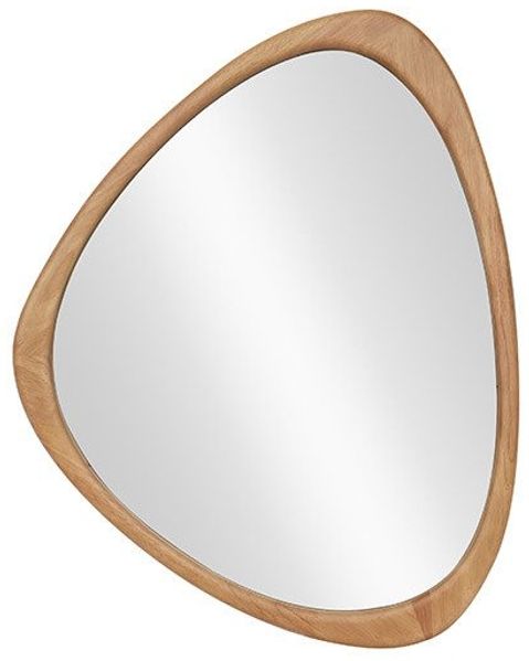 riess-ambiente Wandspiegel ORGANIC 65cm braun – Walnussholz-Design, asymmetrisch, variabel (Einzelartikel, 1-St), Dekoration mit natürlicher Maserung – ideal für Flur oder Schlafzimmer