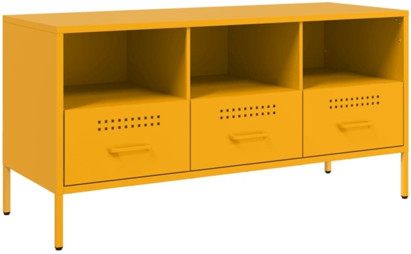 vidaXL TV-Schrank Senfgelb 100,5x39x50,5 cm Stahl 843039