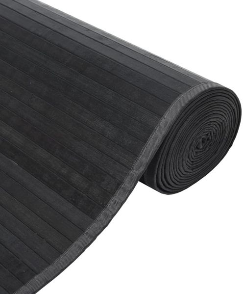 vidaXL Teppich Rechteckig Grau 70x300 cm Bambus 376880 Bild 4