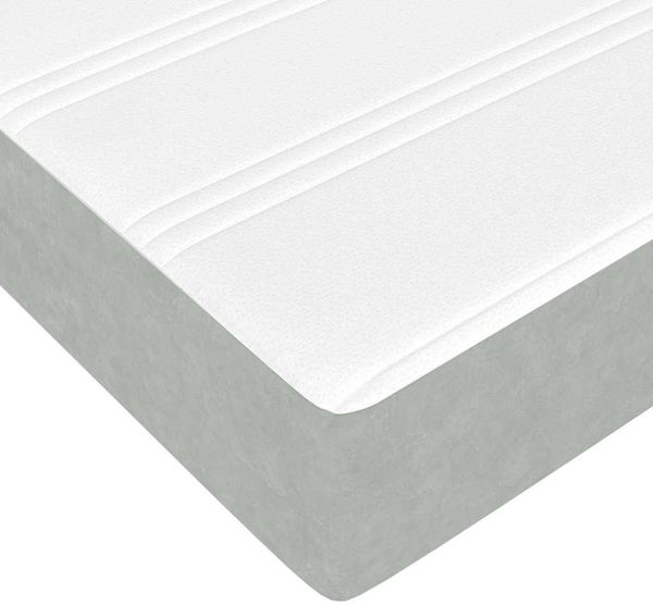 vidaXL Bettrahmen mit Matratze Hellgrau 120 x 200 cm Stoff 3398386 Bild 9