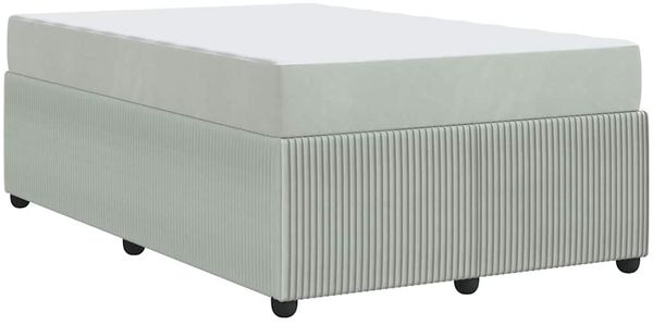 vidaXL Bettrahmen mit Matratze Hellgrau 120 x 200 cm Stoff 3398386 Bild 7