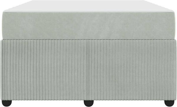 vidaXL Bettrahmen mit Matratze Hellgrau 120 x 200 cm Stoff 3398386 Bild 5