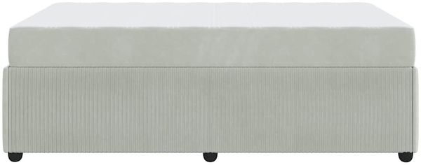 vidaXL Bettrahmen mit Matratze Hellgrau 120 x 200 cm Stoff 3398386 Bild 6