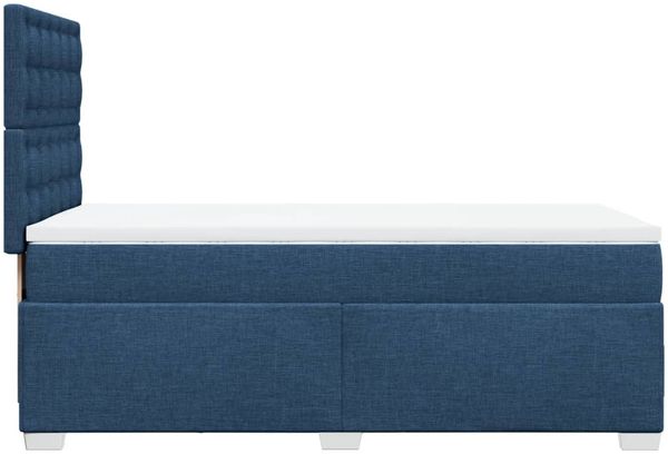 vidaXL Boxspringbett mit Matratze Blau 90x190 cm Stoff 3292663 Bild 11