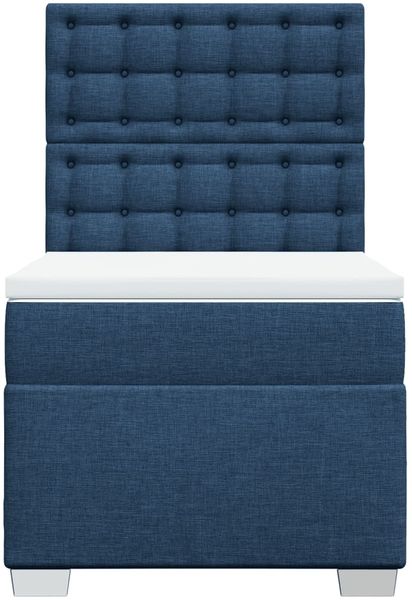 vidaXL Boxspringbett mit Matratze Blau 90x190 cm Stoff 3292663 Bild 6