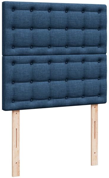 vidaXL Boxspringbett mit Matratze Blau 90x190 cm Stoff 3292663 Bild 7