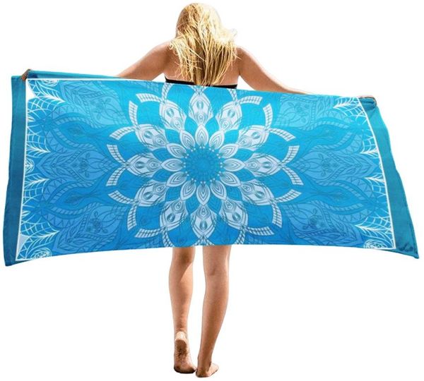 Diwzbyn Strandtuch 70x140 cm Strandlaken Strandhandtuch Mikrofaser Schnelltrocknend, (1-St), Leichtes, Sandfrei, Badetuch für Strand Schwimmen Sauna Camping