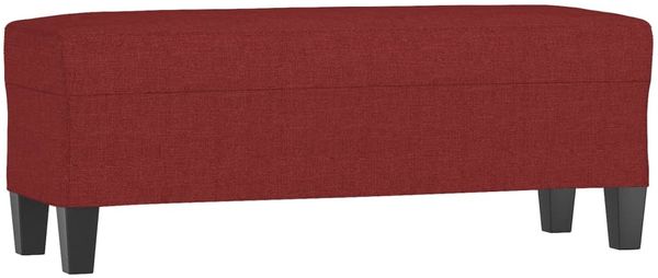 Sitzbank, Wohnzimmerbank, Weinrot 100 x 35 x 41 cm Stoff