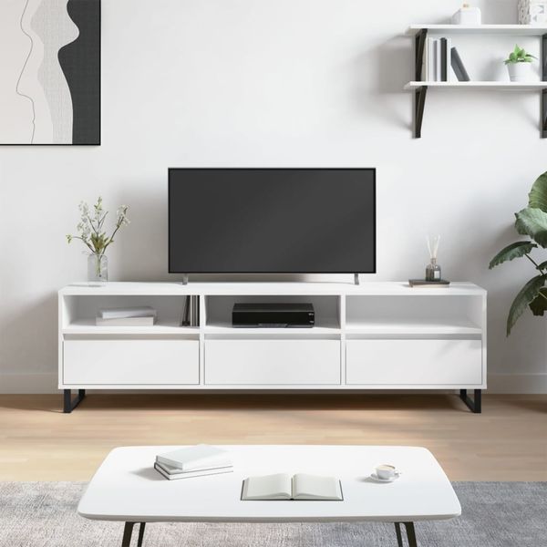 vidaXL TV-Schrank Weiß 150x30x44,5 cm Holzwerkstoff 831300