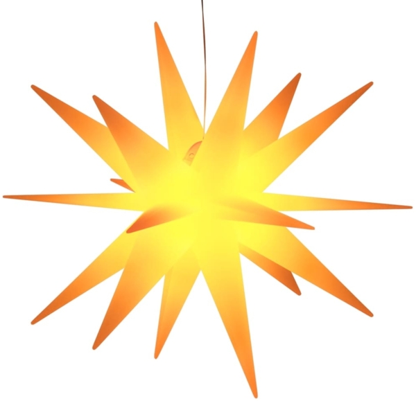 vidaXL LED-Weihnachtsstern Faltbar Gelb 43 cm 356186