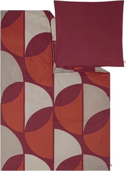 s.Oliver Bettwäsche Satinbettwäsche s.Oliver, Mako-Satin, 2 teilig, Im Retro Design
