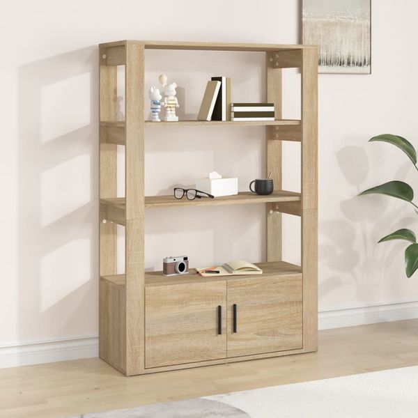 vidaXL Sideboard Sonoma-Eiche 80x30x119,5 cm Holzwerkstoff 819471