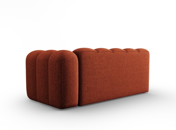 Micadoni Modulares Sofa Lupine 3-Sitzer Rechts Chenille Haga Terrakotta Bild 3