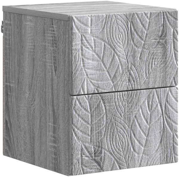 vidaXL Wandmontierter Nachttisch Grau Sonoma 34,5 x 33 x 40 cm 898817