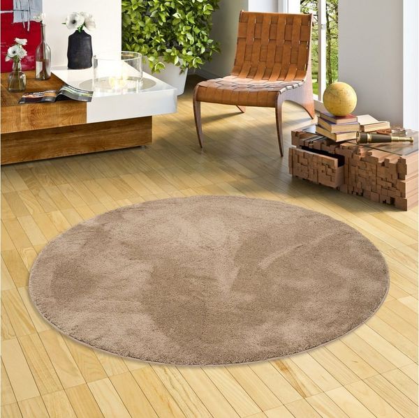 Pergamon Hochflor-Teppich Hochflor Super Soft Teppich Silky Rund, Rund, Höhe: 30 mm