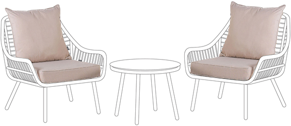 Outdoor Kissenbezug Set LAURETO Beige
