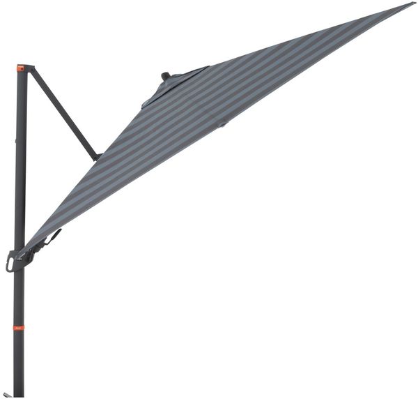 Doppler myZone Pendelschirm Side 210x210 cm Sonnenschirm 6 Farben Ampelschirm 452279 840S Blockstreifen Anthrazit