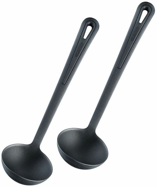WESTMARK Kochlöffel 2 Suppenkellen/Schöpflöffel, Länge: 31,5 cm, Gentle, Schwarz, Made in Germany, hitzebeständig bis 210°C