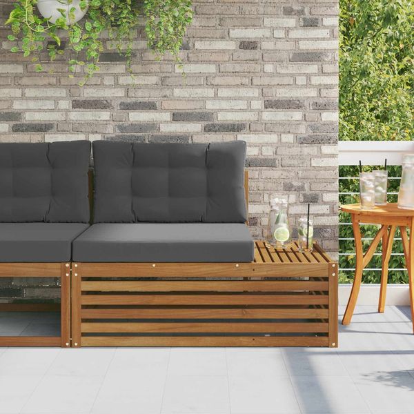 vidaXL Outdoor Endsofa Natur 115 x 83 x 73 cm Massivholz Akazie 900575