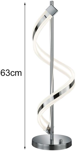 Ausgefallene LED Tischlampe SYDNEY, dimmbar Chrom Höhe 63cm Bild 4