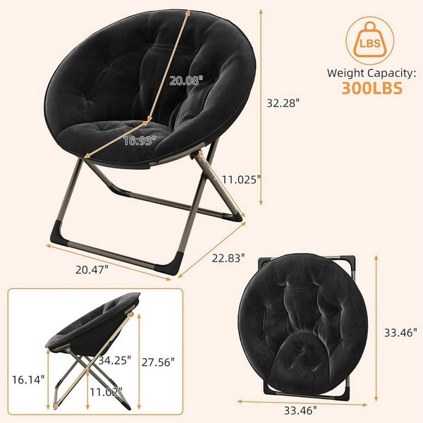 GarveeMore Relaxsessel gepolsterter Lazy-Sofa-Sessel für Schlafzimmer,Wohnzimmer, extragroßer Bequemer weicher Klappliegestuhl mit Metallgestell