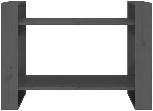 vidaXL Bücherregal/Raumteiler Grau 80x35x56,5 cm Massivholz Kiefer 813896 Bild 5